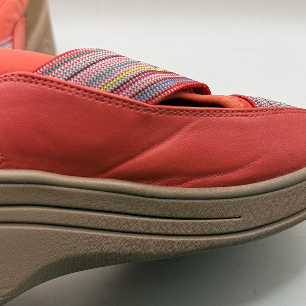 SoLite Easy Street Sandal Wedges Coral Summer Shoes Womens 9W 9 Wide - Picture 10 of 13